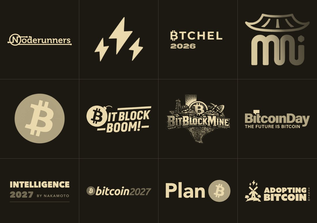 The Bitcoin conference calendar as an orbital field