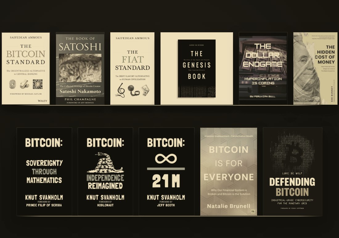 The canon drawn as a shelf of sixty spines